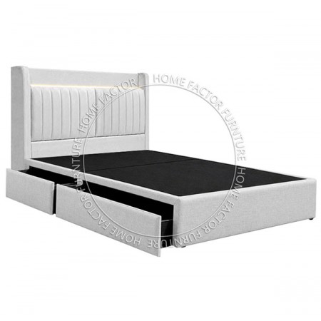Storage Bedframe HF21-D Drawers Headboard With Led And Storage