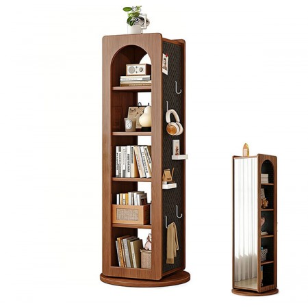 Book Cabinet  (Pre-order) SG09 Rotating Bookcase With Full-length Mirror