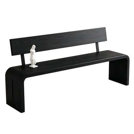 Long Dining Bench (Pre-order) CY12 Solid Wood  With Backrest