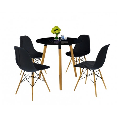 Dining Table 1+4 Type G3 - Black