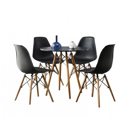 Dining Table 1+4 Type G4-Black