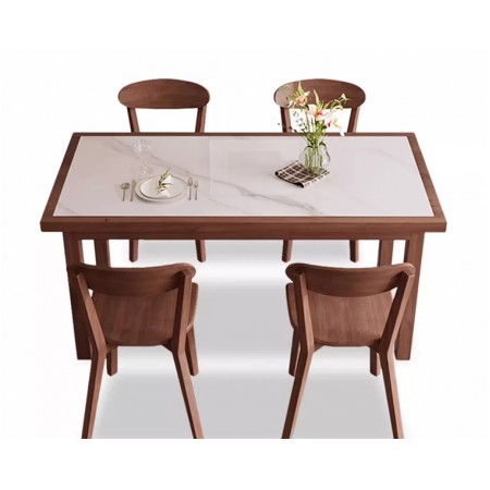 Solid wood slab tables and chairs 1+4(Pre-order)XW-DTS15