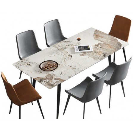 Extendable Dining 1+4 653 [Flower Marbling]