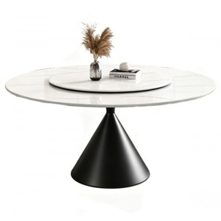 With Turntable Round Dining Table Super Crystal Stone702