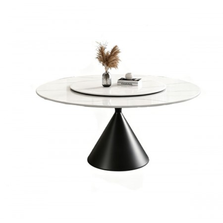 With Turntable Round Dining Table Super Crystal Stone702