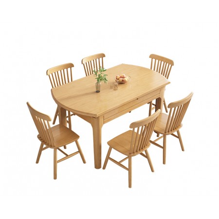 Solid Wood Extend Dining Table1+4 (Pre-order) 902