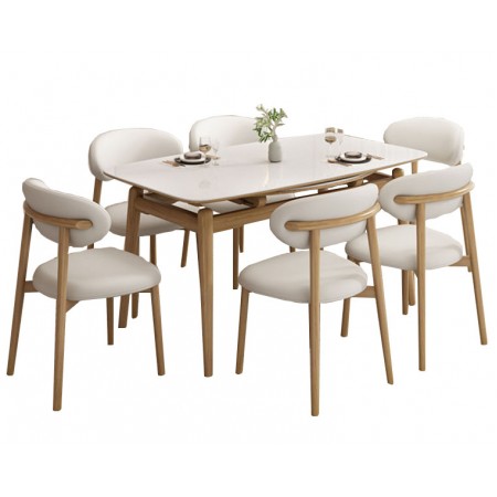 Extendable Dining Table 1+4 (Pre-order)906-Wood Frame