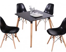 Dining Table 1+4 Type G1-Black