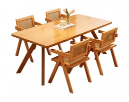 Dining Table 1+4 (Pre-order)SM01-Cherry wood