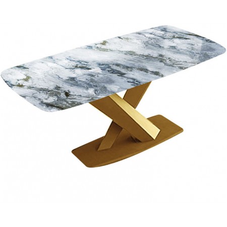 Super Crystal Stone Dining Table 705-Gold Base