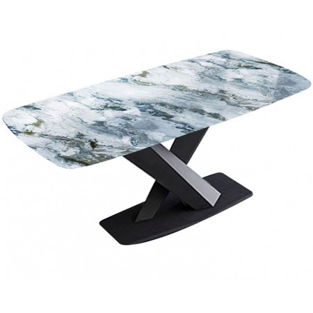 Super Crystal Stone Dining Table 705-Black Base