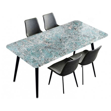 Super Crystal Stone Dining Table(1+4) -SN069(Glossy)