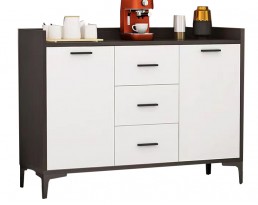 Kitchen Cabinet (pre-order)-A6[Black walnut&white]