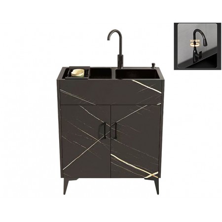 Kitchen Cabinet+Sink (Pre-order) F62-Black