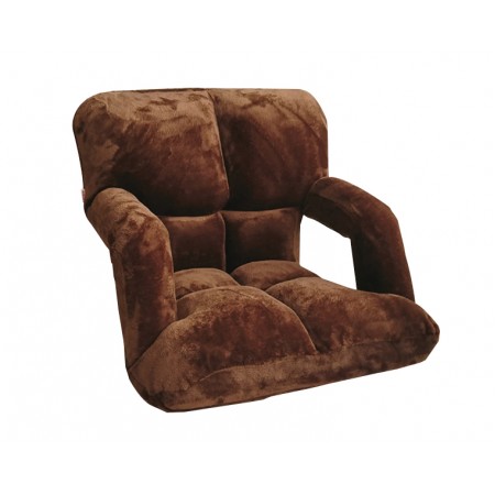 Foldable Lazy Sofa Type C Brown