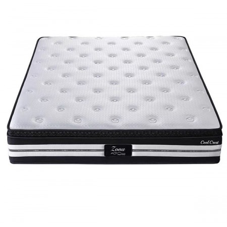 COOL CREST Mattress 12inch Cooling Silk Fabric+Pocket Spring