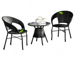 Outdoor Coffee Table Set 510 (1+2) - Black