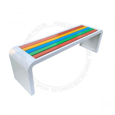 Outdoor Bench 6575 White&Iridescence WPC