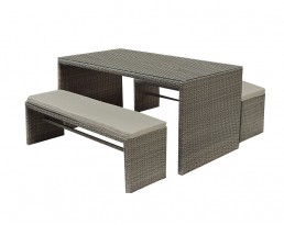 Outdoor Bench Set 1627 - Grey