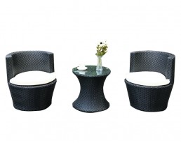 Outdoor Vase Table Set - Black