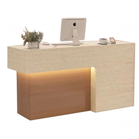 Reception Desk TB916 Travertine Texture&Wood