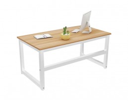 Dacey Study Table - Grey Brown with White Leg (100/120/140cm)