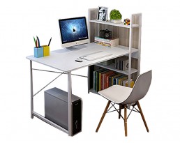 Ada Study Table with Shelf - White