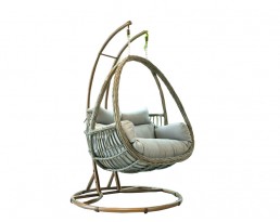 Double Swing Chair S830 - Brown with Brown Stand