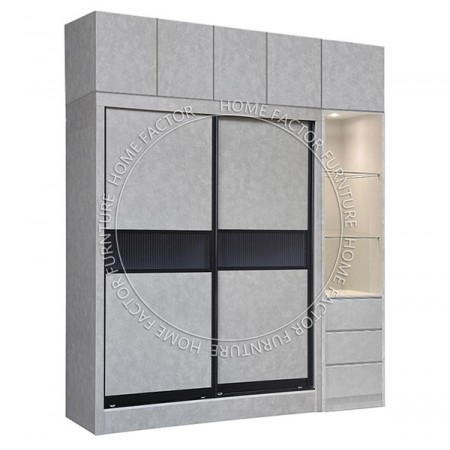 Sliding Door Wardrobe Grey D1