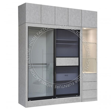 Sliding Door Wardrobe Grey D9