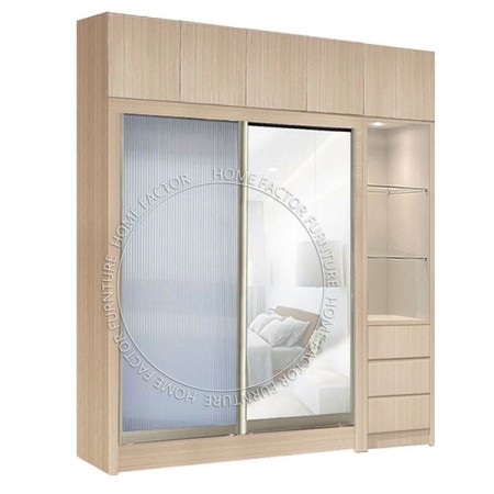 Sliding Door Wardrobe Light wooden L14