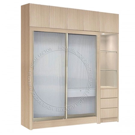 Sliding Door Wardrobe Light wooden L15