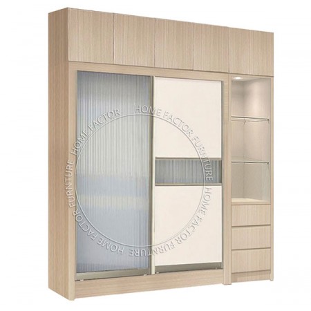 Sliding Door Wardrobe Light wooden L5