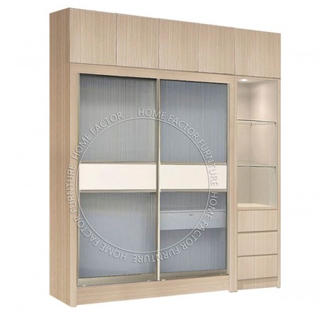 Sliding Door Wardrobe Light wooden L6