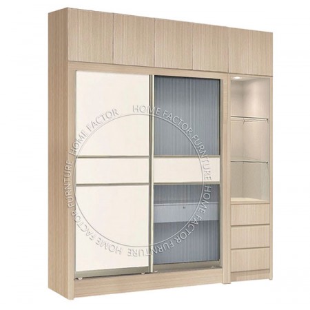 Sliding Door Wardrobe Light wooden L7