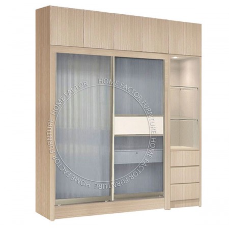 Sliding Door Wardrobe Light wooden L9