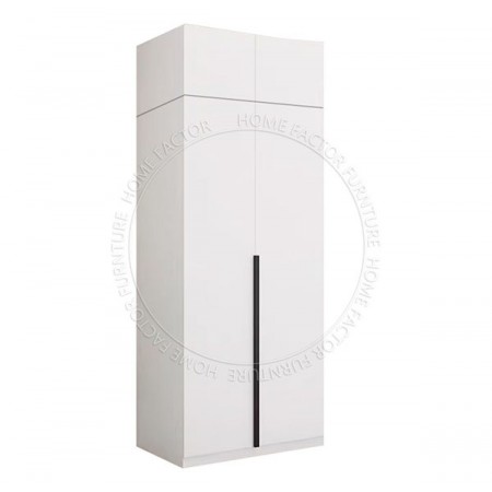 Long Door Wardrobe +TOP -2Doors White
