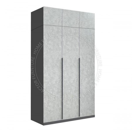 Long Door Wardrobe +TOP -3Doors Grey
