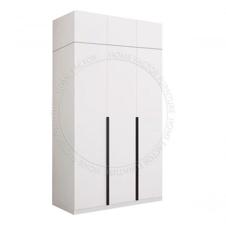 Long Door Wardrobe +TOP-3Doors White