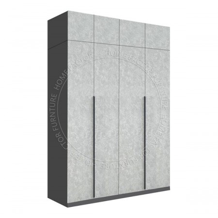 Long Door Wardrobe +TOP-4Doors Grey