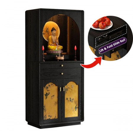 Buddhist Altar Cabinet(Pre-order) ZS10 With Hidden Lifting Slide Rail