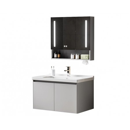 smart Bathroom cabinet(Pre-order) G-LS1105 gray Semi-sealing cabinet&Open shelf storage